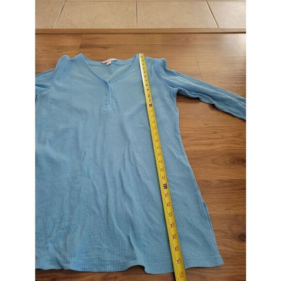 Victoria's Secret Waffle Knit Nightie/Sleep Shirt Blue Size Small - Picture 5 of 6